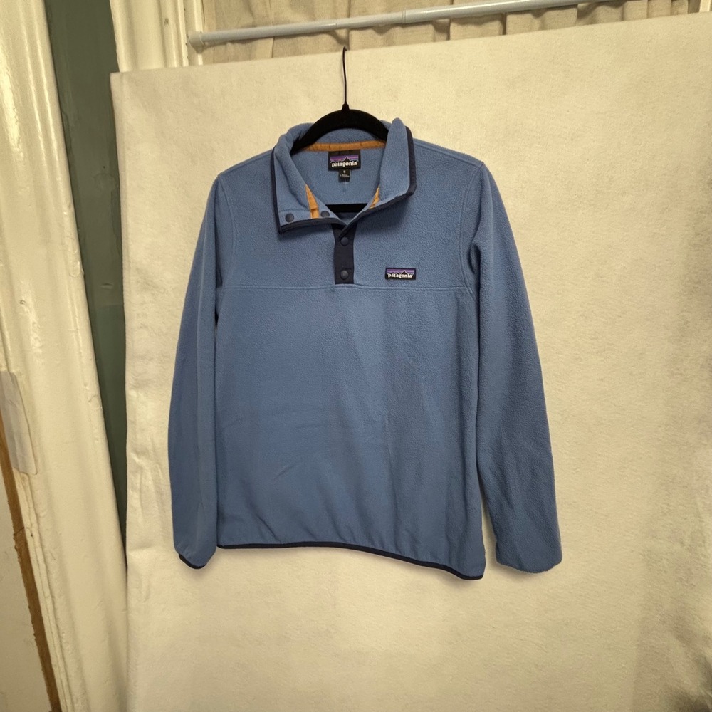 Patagonia Patagonia Women's Micro D Snap-T Pullover Light Blue Navy Medium